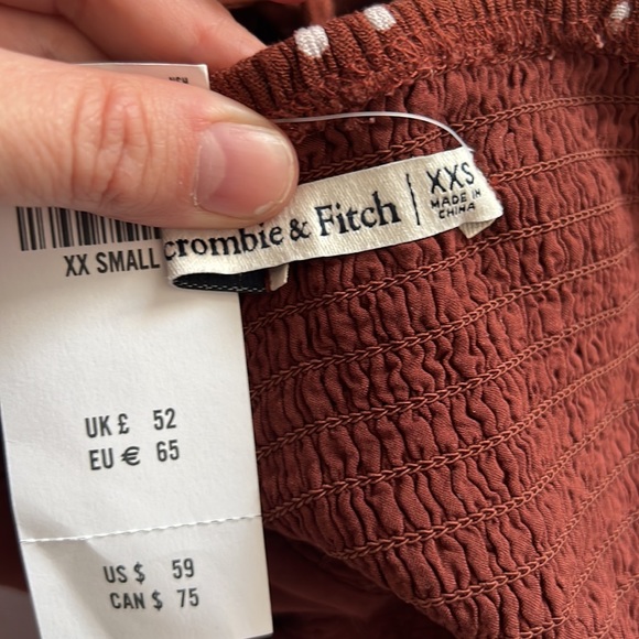 Abercrombie & Fitch Brown Polkadot Blouse - Picture 6 of 6